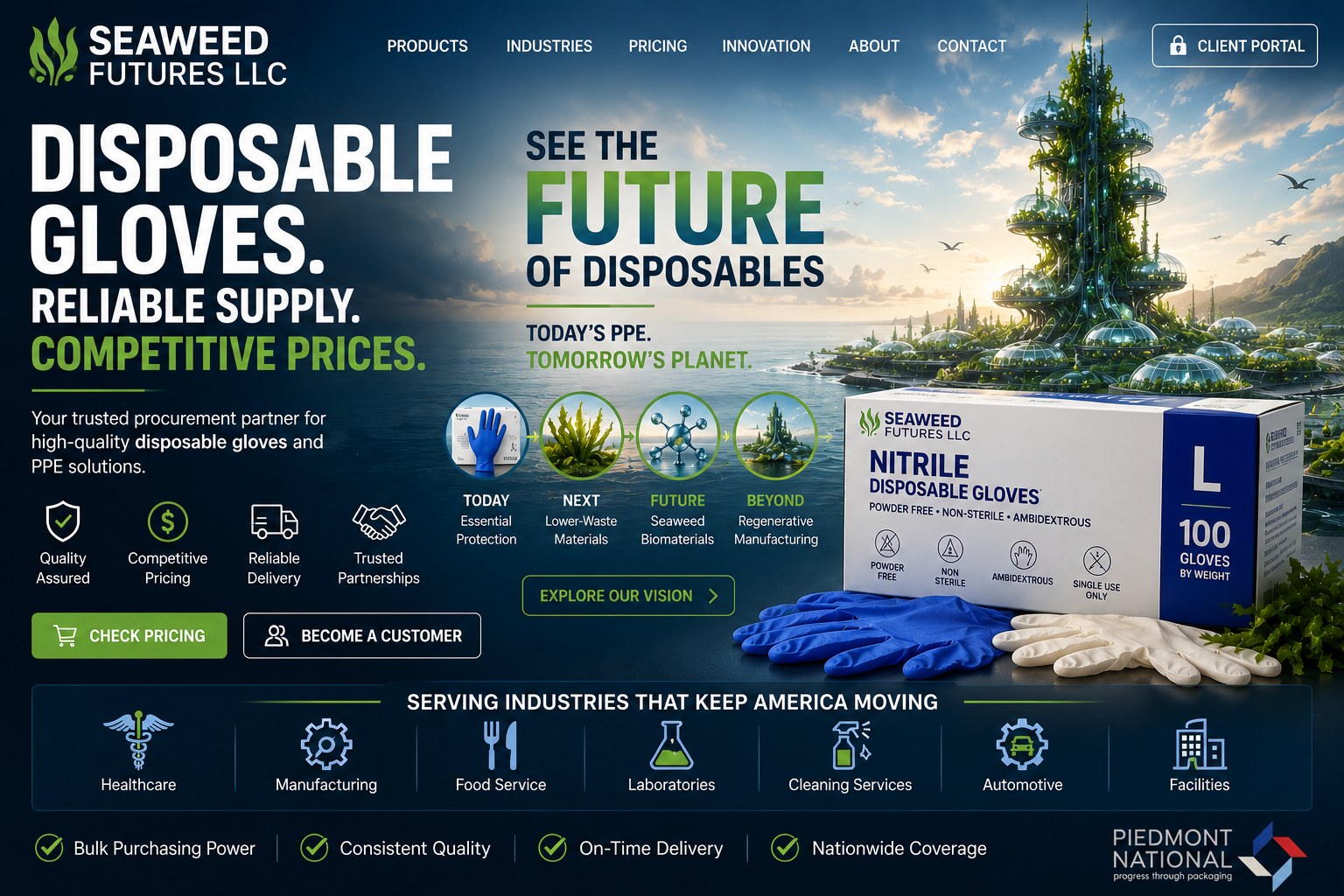 Seaweed Futures disposable gloves reliable supply competitive prices