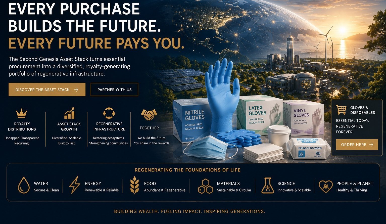 Second Genesis future of disposables and regenerative asset stack